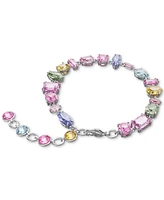 Swarovski Rhodium-Plated Multicolor Crystal Flex Bracelet