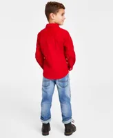 Tommy Hilfiger Toddler Little Boys Corduroy Shirt Blue Stone Jeans