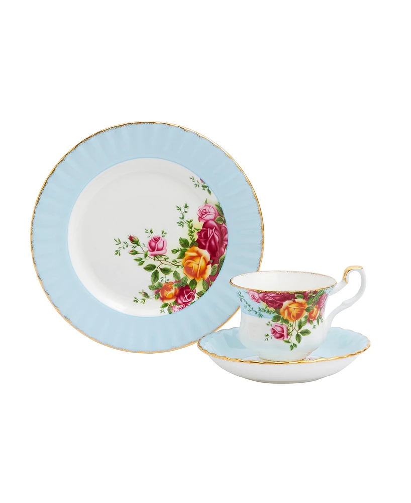 Royal Albert Old Country Roses Aqua 3 Piece Set