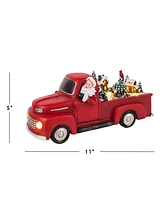 Mr. Christmas 11" Animated Musical Resin Truck, Santa