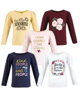 Hudson Baby Toddler Girls Long Sleeve T-Shirts World