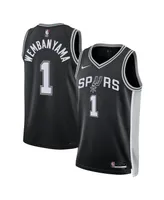 Men's and Women's Nike Victor Wembanyama Black San Antonio Spurs 2023 Nba Draft First Round Pick Swingman Jersey - Icon Edition