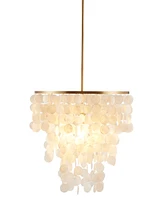 Ink + Ivy Isla Layered Capiz Chandelier