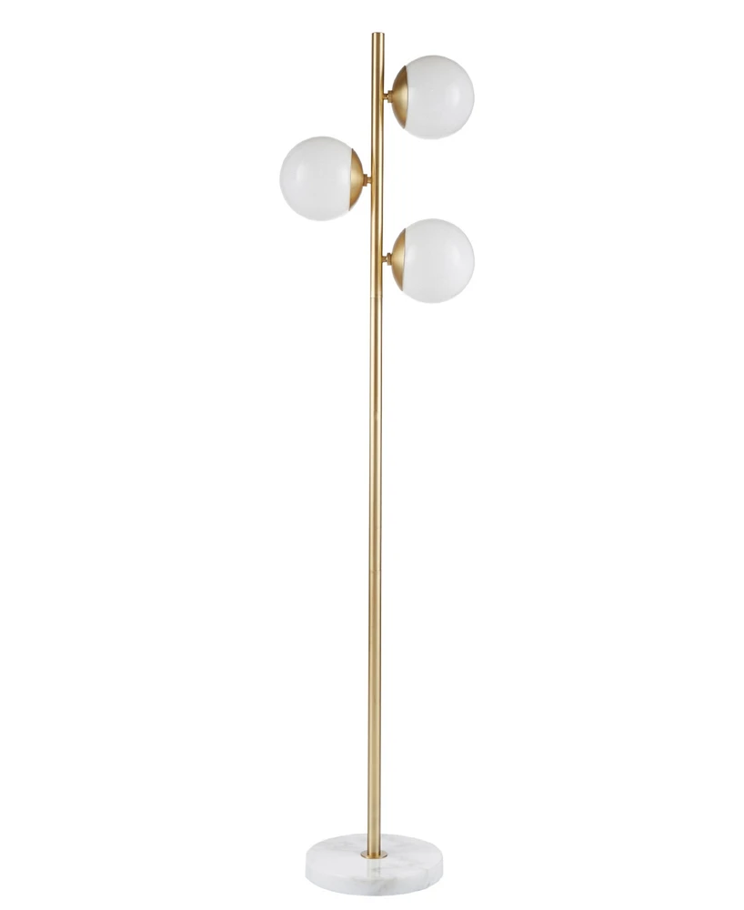 Ink+Ivy Holloway 3-Globe Light Floor Lamp with Marble Base