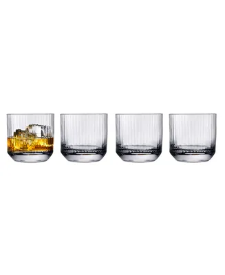 Nude Glass Big Top 9.25 oz. Whiskey Double Old Fashioned Glasses, Set of 4