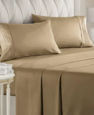 4 Piece Microfiber Sheet Set - King