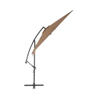 vidaXL Cantilever Umbrella with Aluminum Pole 118.1" Taupe