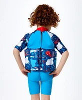 Splash About Toddler Boys Sea Printed Sleeved Floatsuit