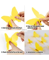 3D Removable Butterfly Wall Decor with 3 Wing Designs