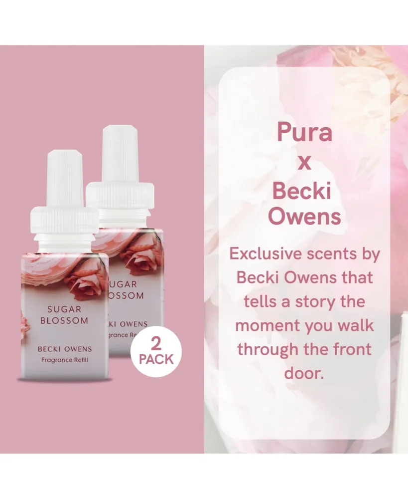 Pura Becki Owens - Sugar Blossom - Home Scent Refill - Smart Home Air Diffuser Fragrance - Up to 120-Hours of Premium Fragrance per Refill