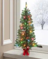 Puleo 3' Pre-Lit Artificial Fraser Fir Tree Multi Lights