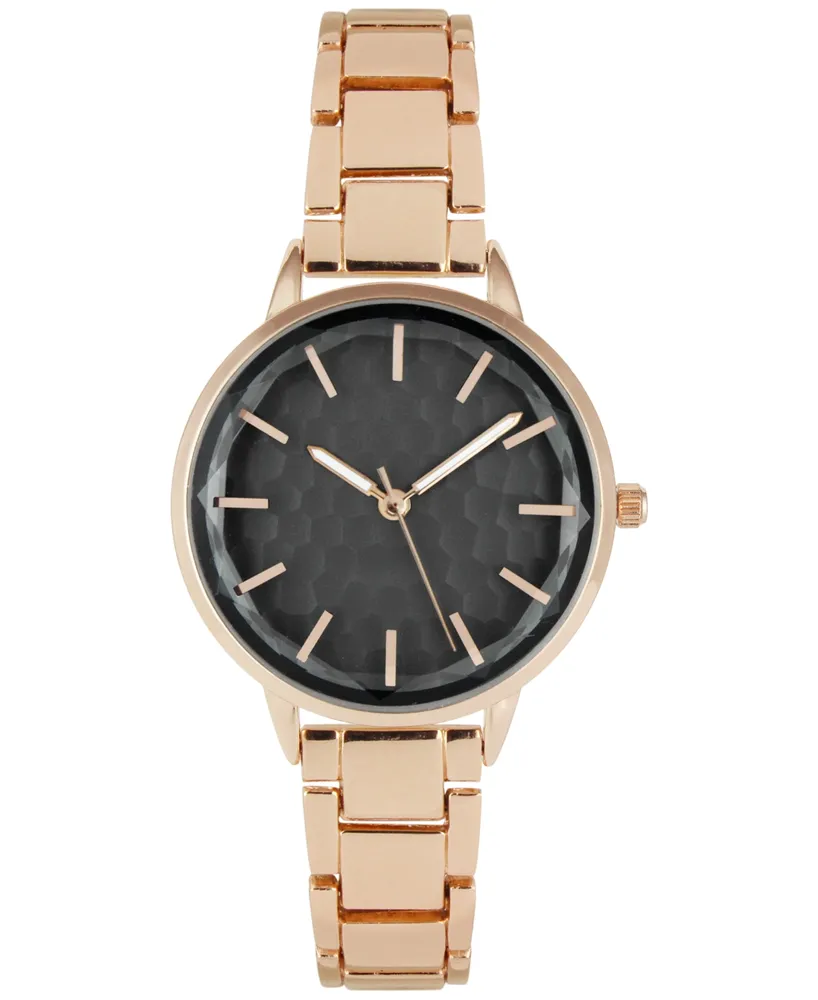 I.n.c. International Concepts Women's Rose Gold-Tone Bracelet Watch 34mm, Created for Macy's