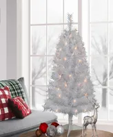 Puleo 3' Pre-Lit Snow Ridge Artificial Fir Tree