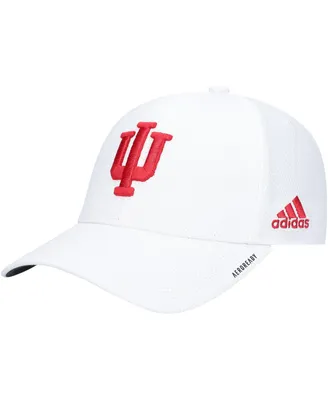 Men's adidas White Indiana Hoosiers 2021 Sideline Coaches Aeroready Flex Hat