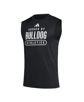 Men's adidas Black Mississippi State Bulldogs Sideline Aeroready Pregame Tank Top