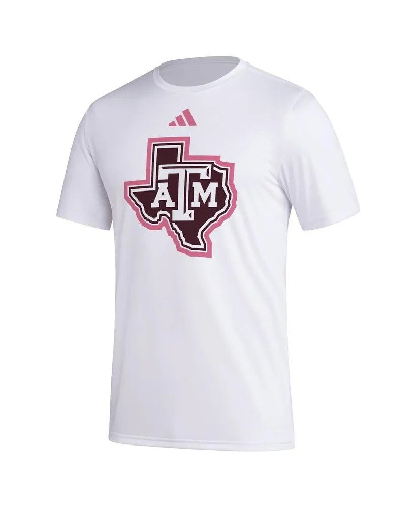 Men's adidas White Texas A&M Aggies Pregame Aeroready T-shirt