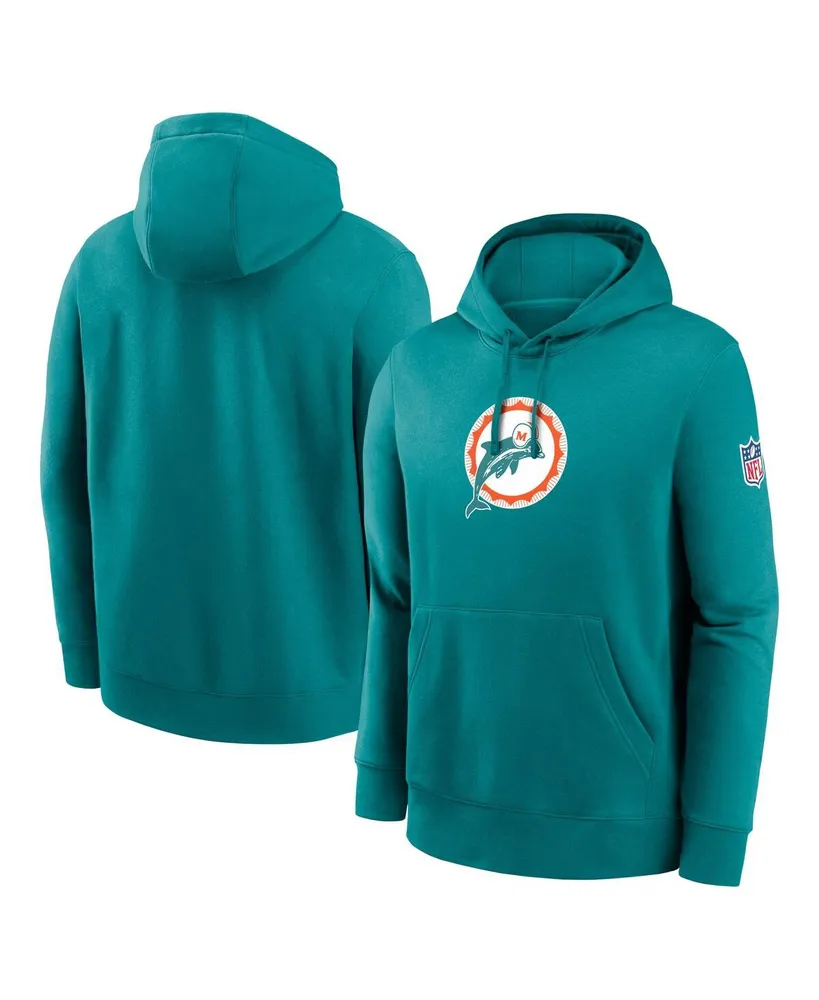 Men's Nike Aqua Miami Dolphins Sideline Team Logo Performance Pullover  Hoodie