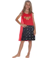 Dc Comics Toddler Girls Wonder Woman Tank Nightgown with Cape