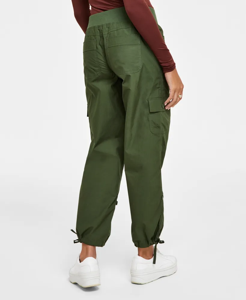 Crave Fame Juniors' High-Rise Pull-On Cargo Pants
