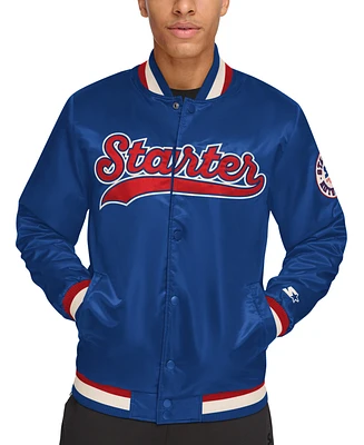 Starter Men's Classic-Fit Satin Varsity Bomber Jacket