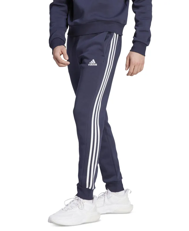 Adidas Men's Essentials 3-Stripes Regular-Fit Fleece Joggers