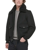 Tommy Hilfiger Men's Faux-Fur-Collar Bomber Jacket