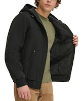 Levi's Men's Workwear Hoodie Bomber Jacket with Quilted Lining