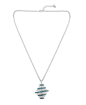 Robert Lee Morris Soho Blue Patina Kite Pendant Long Necklace