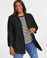 On 34th Plus Sweater Blazer, Created for Macy's