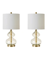 510 Design Ellipse Curved Glass Table Lamp, Set of 2