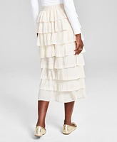 And Now This Women's Tiered Pull-On Midi Skirt, Created for Macy's