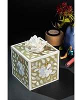 Gauri Kohli Jodhpur Mother of Pearl Tissue Box Cover, Small