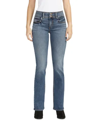 Silver Jeans Co. Women's Suki Mid-Rise Curvy-Fit Slim Bootcut Jeans
