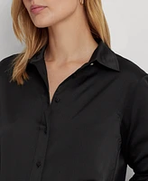 Lauren Ralph Women's Satin Charmeuse Shirt