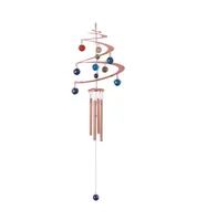 27" Long Spiral Wind Chime with Copper Gem