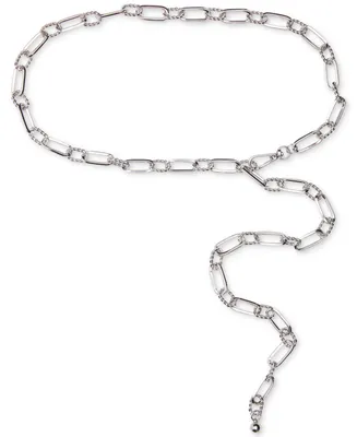 Steve Madden Women's Paperclip & Twisted Ring Chain Belt