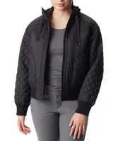 Bass Outdoor Women's Quilted-Trim Zip Bomber Jacket