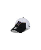 Men's New Era White, Black Baltimore Ravens 2023 Sideline 39THIRTY Flex Hat
