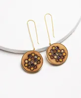 Nectar Nectar New York 18k Gold-Plated Mixed Gemstone Honeycomb Drop Earrings