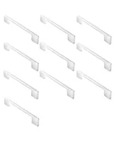 Cauldham 10 Pack Solid Kitchen Cabinet Pulls Handles (5" Hole Centers) - Modern Thin Profile Drawer/Door Hardware - Style M255