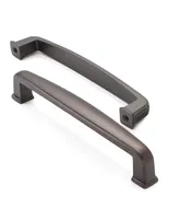 Cauldham 10 Pack Solid Kitchen Cabinet Handles (5" Hole Centers) - Drawer/Door Hardware - Style T765 - Oil Rubbed Bronze