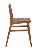Ink+Ivy Oslo 24" High Faux Leather Woven Counter Stool