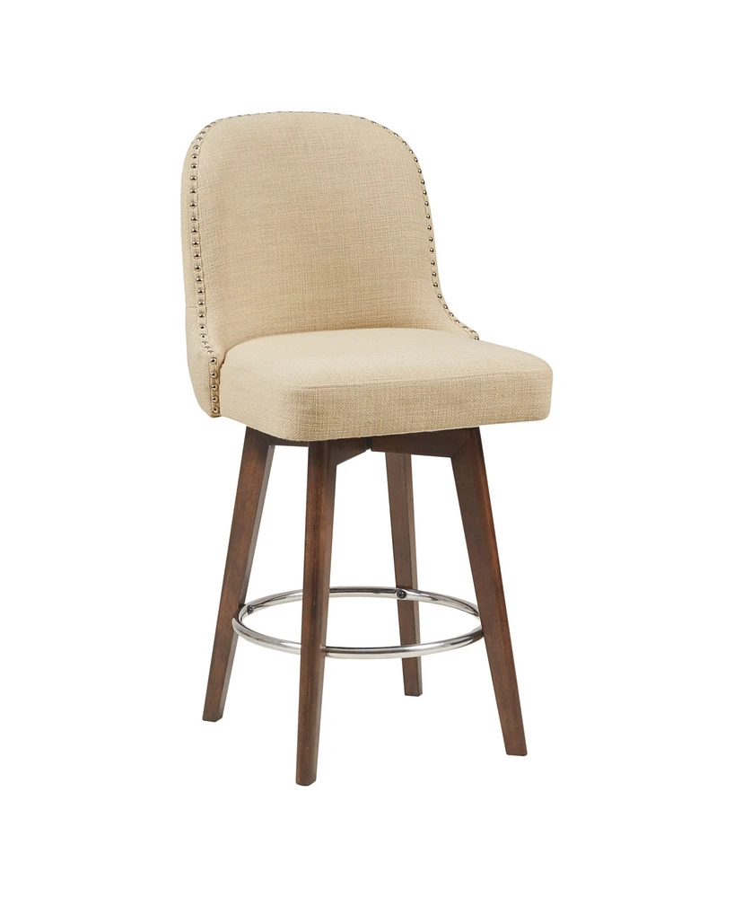 Madison Park Kobe 25.5" Upholstered Counter Stool with Swivel Seat