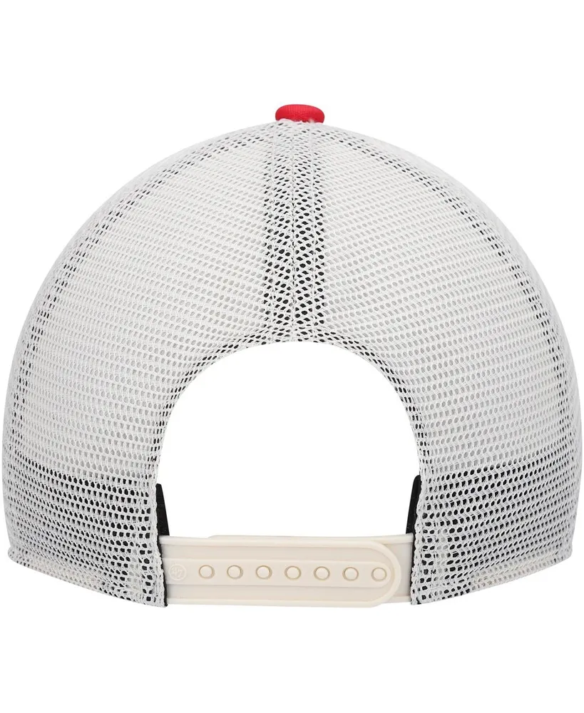 Men's '47 Brand Scarlet, White Nebraska Huskers Interlude Mvp Trucker Snapback Hat