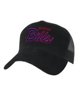 Big Boys and Girls Mitchell & Ness Black Buffalo Bills Times Up Precurved Trucker Adjustable Hat