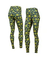 Women's ZooZatz Navy Notre Dame Fighting Irish Team Stacked Mascot Leggings