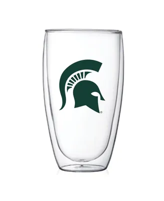 Michigan State Spartans 15 Oz Double Wall Thermo Glass