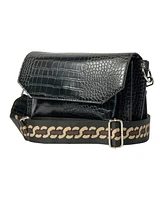Urban Originals Au Revoir Croc-effect Faux Leather Crossbody Bag