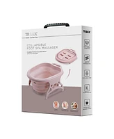 Trakk Foot Spa- Soaking Bath Tub with Rollers- Collapsible- Pink