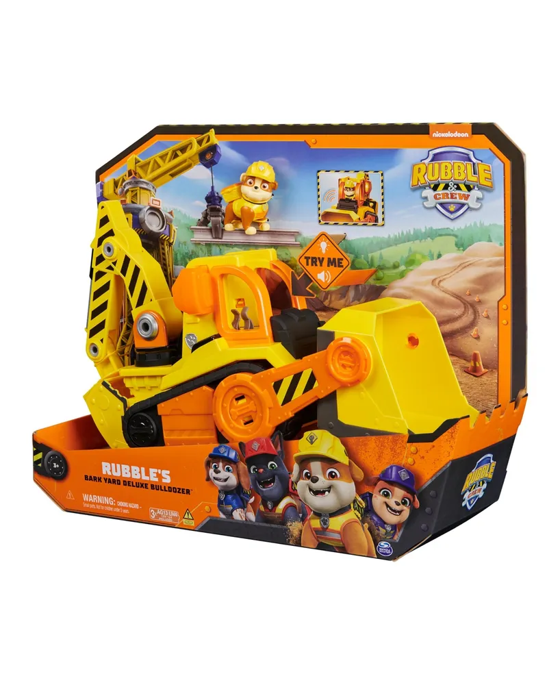 Rubble & Crew, Bark Yard Deluxe Bulldozer Construction Truck Toy with Lights - Multi